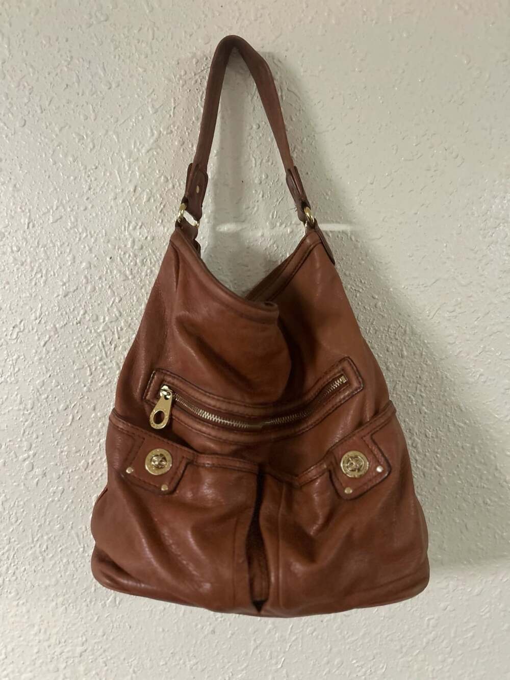 Marc by Marc Jacobs Brown Leather Hobo Shoulder Bag